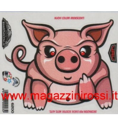 Set adesivi piccolo 4R Maiale occhi rossi Set adesivi piccolo 4R Maiale occhi rossi