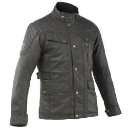 Giacca da moto M-Tech Steve nera in cotone spalmato Giacca da moto M-Tech Steve nera in cotone spalmato