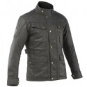Giacca da moto M-Tech Steve nera in cotone spalmato