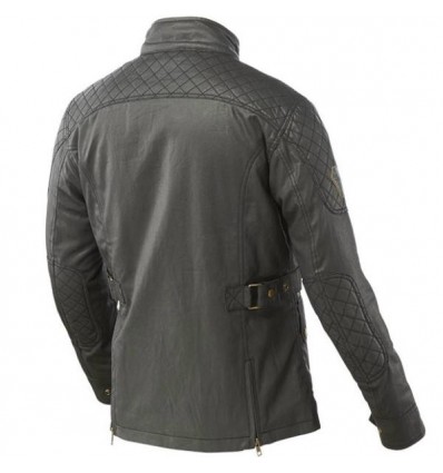 Giacca da moto M-Tech Steve nera in cotone spalmato Giacca da moto M-Tech Steve nera in cotone spalmato