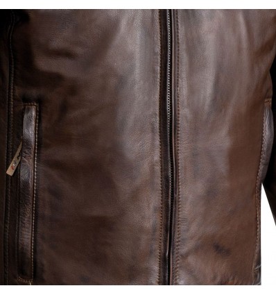 Giacca da moto in pelle Ixon Torque impermeabile marrone Giacca da moto in pelle Ixon Torque impermeabile marrone