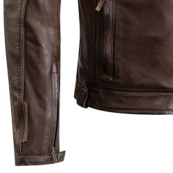 Giacca da moto in pelle Ixon Torque impermeabile marrone Giacca da moto in pelle Ixon Torque impermeabile marrone