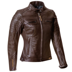 Giacca moto in pelle da donna Ixon Torque Lady impermeabile marrone