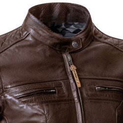 Giacca moto in pelle da donna Ixon Torque Lady impermeabile marrone Giacca moto in pelle da donna Ixon Torque Lady impermeabile marrone