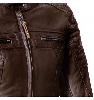 Giacca moto in pelle da donna Ixon Torque Lady impermeabile marrone Giacca moto in pelle da donna Ixon Torque Lady impermeabile marrone