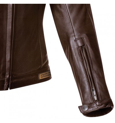 Giacca moto in pelle da donna Ixon Torque Lady impermeabile marrone Giacca moto in pelle da donna Ixon Torque Lady impermeabile marrone