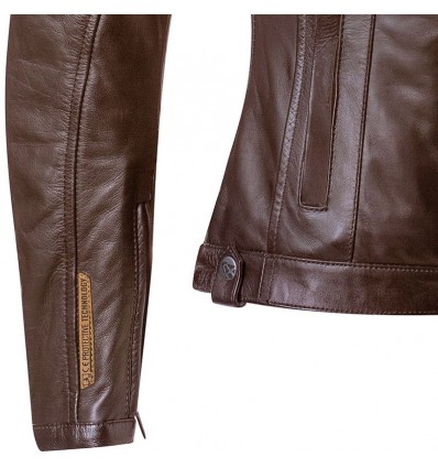 Giacca moto in pelle da donna Ixon Torque Lady impermeabile marrone Giacca moto in pelle da donna Ixon Torque Lady impermeabile marrone