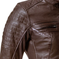 Giacca moto in pelle da donna Ixon Torque Lady impermeabile marrone Giacca moto in pelle da donna Ixon Torque Lady impermeabile marrone