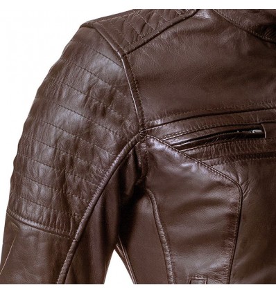 Giacca moto in pelle da donna Ixon Torque Lady impermeabile marrone Giacca moto in pelle da donna Ixon Torque Lady impermeabile marrone