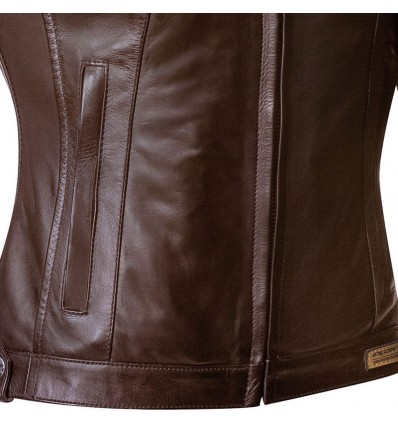 Giacca moto in pelle da donna Ixon Torque Lady impermeabile marrone Giacca moto in pelle da donna Ixon Torque Lady impermeabile marrone