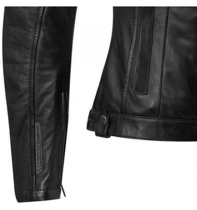 Giacca moto in pelle da donna Ixon Torque Lady impermeabile nera Giacca moto in pelle da donna Ixon Torque Lady impermeabile nera