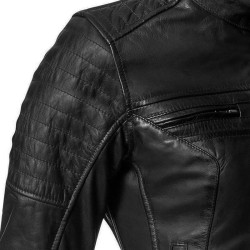 Giacca moto in pelle da donna Ixon Torque Lady impermeabile nera Giacca moto in pelle da donna Ixon Torque Lady impermeabile nera