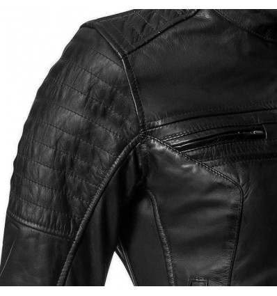 Giacca moto in pelle da donna Ixon Torque Lady impermeabile nera Giacca moto in pelle da donna Ixon Torque Lady impermeabile nera