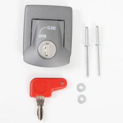 Serratura argento completa Hepco & Becker per valigie Gobi Serratura argento completa Hepco & Becker per valigie Gobi