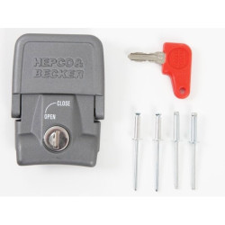 Serratura argento completa Hepco & Becker per borse laterali Gobi Serratura argento completa Hepco & Becker per borse laterali Gobi