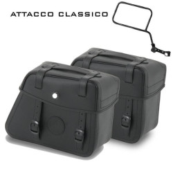 Valigie laterali in pelle Hepco & Becker Rugged nere 24 litri attacco Cutout Valigie laterali in pelle Hepco & Becker Rugged nere 24 litri attacco Cutout