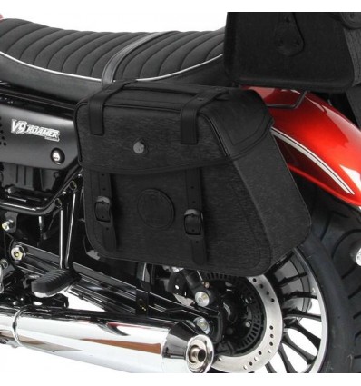 Valigie laterali in pelle Hepco & Becker Rugged nere 24 litri attacco Cutout Valigie laterali in pelle Hepco & Becker Rugged nere 24 litri attacco Cutout