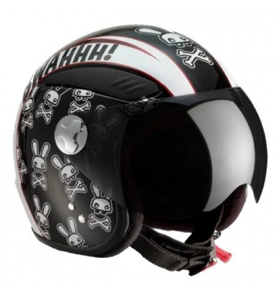 Casco da bambino Helmo Piccola Peste grafica Rabbids nero Casco da bambino Helmo Piccola Peste grafica Rabbids nero