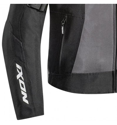 Giacca da moto Ixon Raptor nera, grigia e giallo fluo