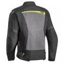 Giacca da moto Ixon Raptor nera, grigia e giallo fluo