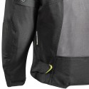 Giacca da moto Ixon Raptor nera, grigia e giallo fluo