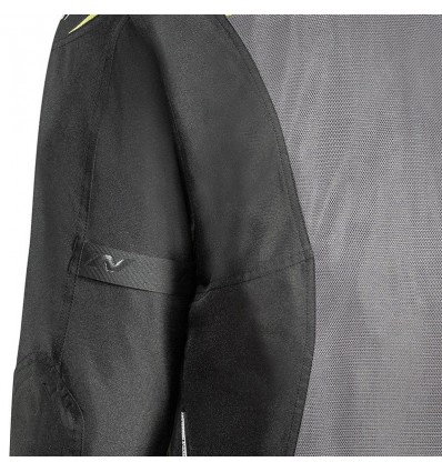 Giacca da moto Ixon Raptor nera, grigia e giallo fluo