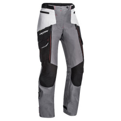 Pantaloni donna tecnici da moto Ixon modello Sicilia neri, grigi e rossi