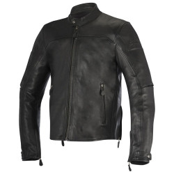 Giacca da moto in pelle Alpinestars Brera nera