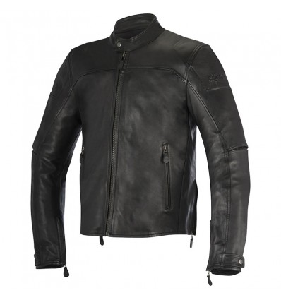 Giacca da moto in pelle Alpinestars Brera nera