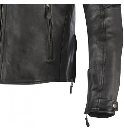 Giacca da moto in pelle Alpinestars Brera nera Giacca da moto in pelle Alpinestars Brera nera