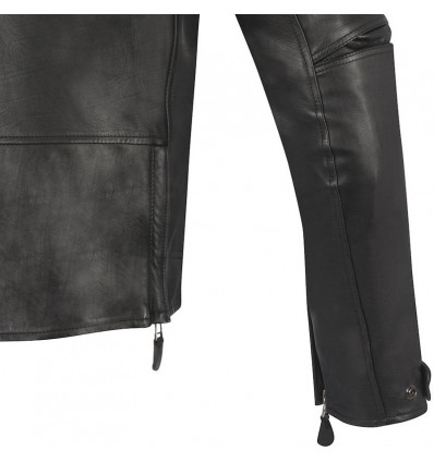 Giacca da moto in pelle Alpinestars Brera nera Giacca da moto in pelle Alpinestars Brera nera