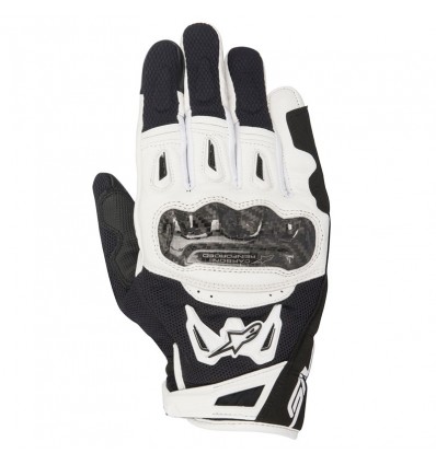 Guanti da moto Alpinestars SMX-2 Air Carbon bianchi e neri