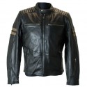 Giacca da moto in pelle Moore Legend nera Giacca da moto in pelle Moore Legend nera