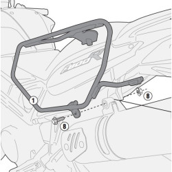 Telaietti laterali Givi TE5118 per borse morbide su BMW F800R e F800GT Telaietti laterali Givi TE5118 per borse morbide su BMW F800R e F800GT