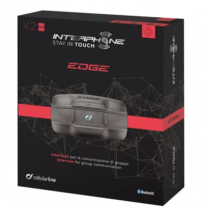 Interfono da casco Bluetooth Cellular Line Edge doppio Interfono da casco Bluetooth Cellular Line Edge doppio