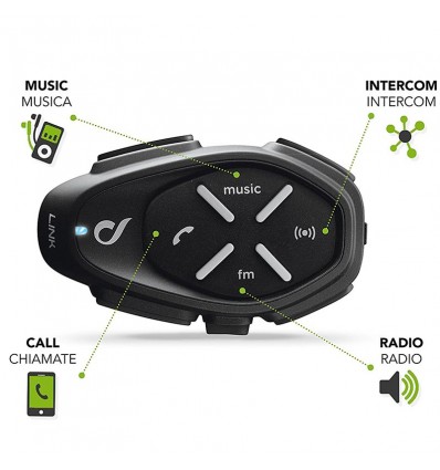 Interfono da casco Bluetooth Cellular Line Link Interfono da casco Bluetooth Cellular Line Link