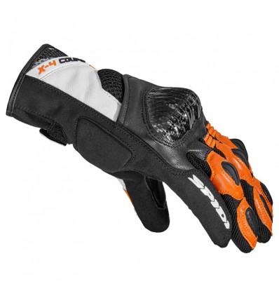 Guanti da moto Spidi X4 Coupé neri, bianchi e arancio Guanti da moto Spidi X4 Coupé neri, bianchi e arancio