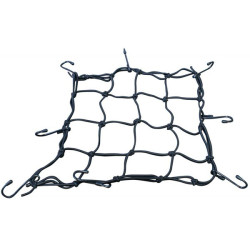 Rete elastica Cora nera con ganci in metallo Rete elastica Cora nera con ganci in metallo