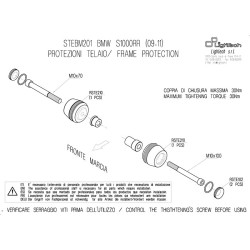 Tamponi paratelaio Lightech per BMW S1000RR 09-11 Tamponi paratelaio Lightech per BMW S1000RR 09-11