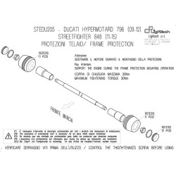Tamponi paratelaio Lightech per Ducati Hypermotard 796 09-12 e Streetfighter 848 11-16 Tamponi paratelaio Lightech per Ducati Hypermotard 796 09-12 e Streetfighter 848 11-16