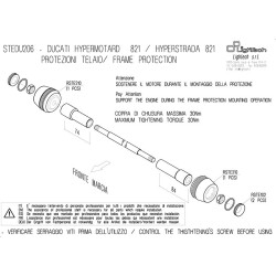 Tamponi paratelaio Lightech per Ducati Hypermotard 821 e Hyperstrada 821 13-16 Tamponi paratelaio Lightech per Ducati Hypermotard 821 e Hyperstrada 821 13-16
