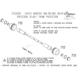 Tamponi paratelaio Lightech per Ducati Monster 696 / 796 / 1100 08-14 Tamponi paratelaio Lightech per Ducati Monster 696 / 796 / 1100 08-14