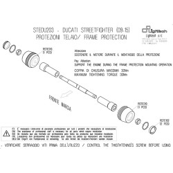 Tamponi paratelaio Lightech per Ducati Streetfighter 09-15 Tamponi paratelaio Lightech per Ducati Streetfighter 09-15