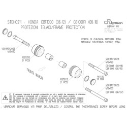 Tamponi paratelaio Lightech per Honda CB 100 R 08-17 e CBF 1000 06-12 Tamponi paratelaio Lightech per Honda CB 100 R 08-17 e CBF 1000 06-12