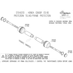 Tamponi paratelaio Lightech per Honda CB 500 F 13-16 Tamponi paratelaio Lightech per Honda CB 500 F 13-16