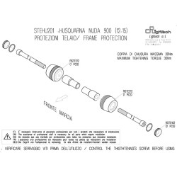 Tamponi paratelaio Lightech per Husqvarna Nuda 900 12-15 Tamponi paratelaio Lightech per Husqvarna Nuda 900 12-15