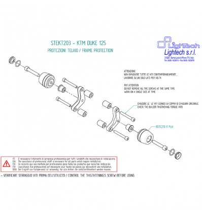 Tamponi paratelaio Lightech per KTM Duke 125 / 390 17-18 Tamponi paratelaio Lightech per KTM Duke 125 / 390 17-18