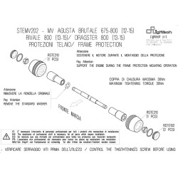 Tamponi paratelaio Lightech per MV Agusta Brutale 675 / 800, Dragster 800 e Rivale 800 Tamponi paratelaio Lightech per MV Agusta Brutale 675 / 800, Dragster 800 e Rivale 800