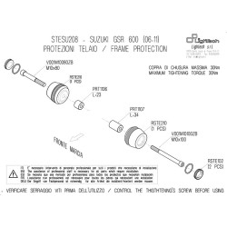 Tamponi paratelaio Lightech per Suzuki GSR 600 06-11