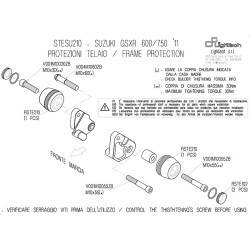 Tamponi paratelaio Lightech per Suzuki GSXR 600 / 750 11-17 Tamponi paratelaio Lightech per Suzuki GSXR 600 / 750 11-17